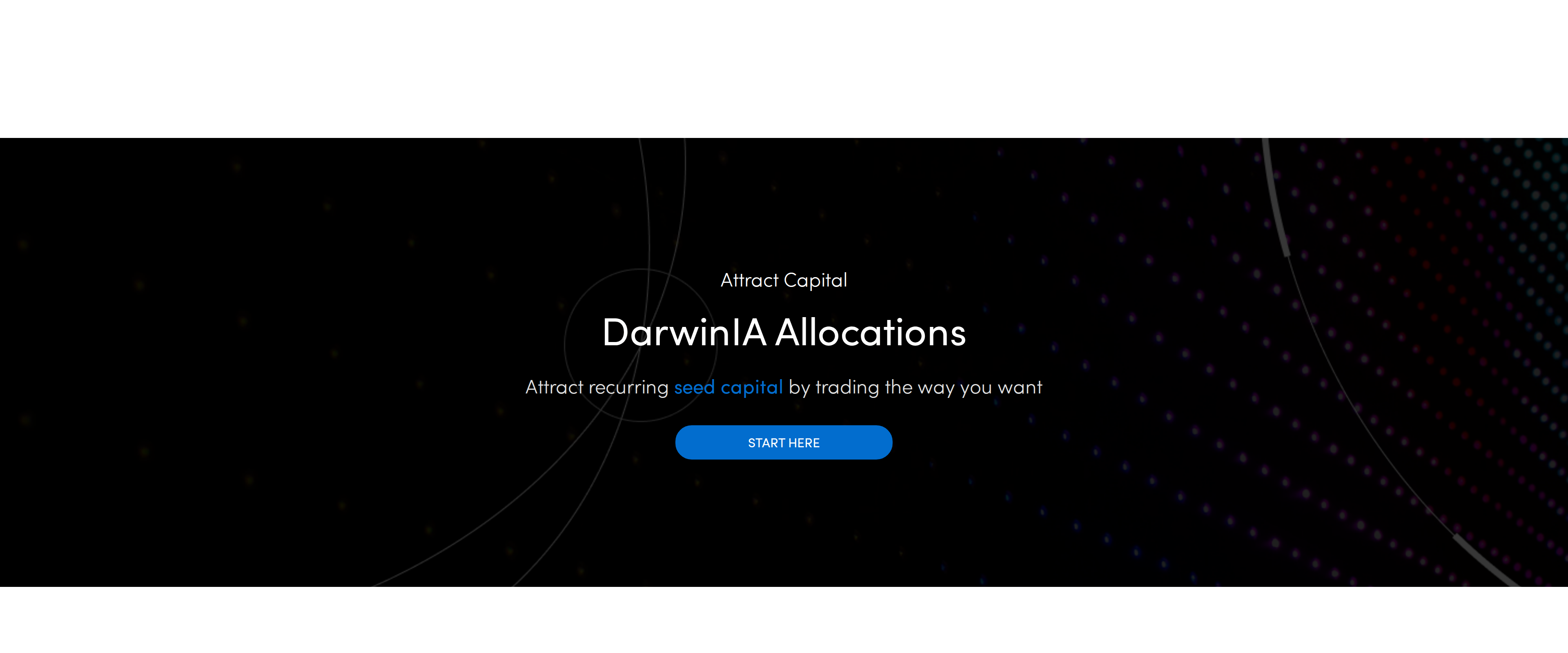 DarwinIA Allocations page: attract recurring seed capital by trading the way you want