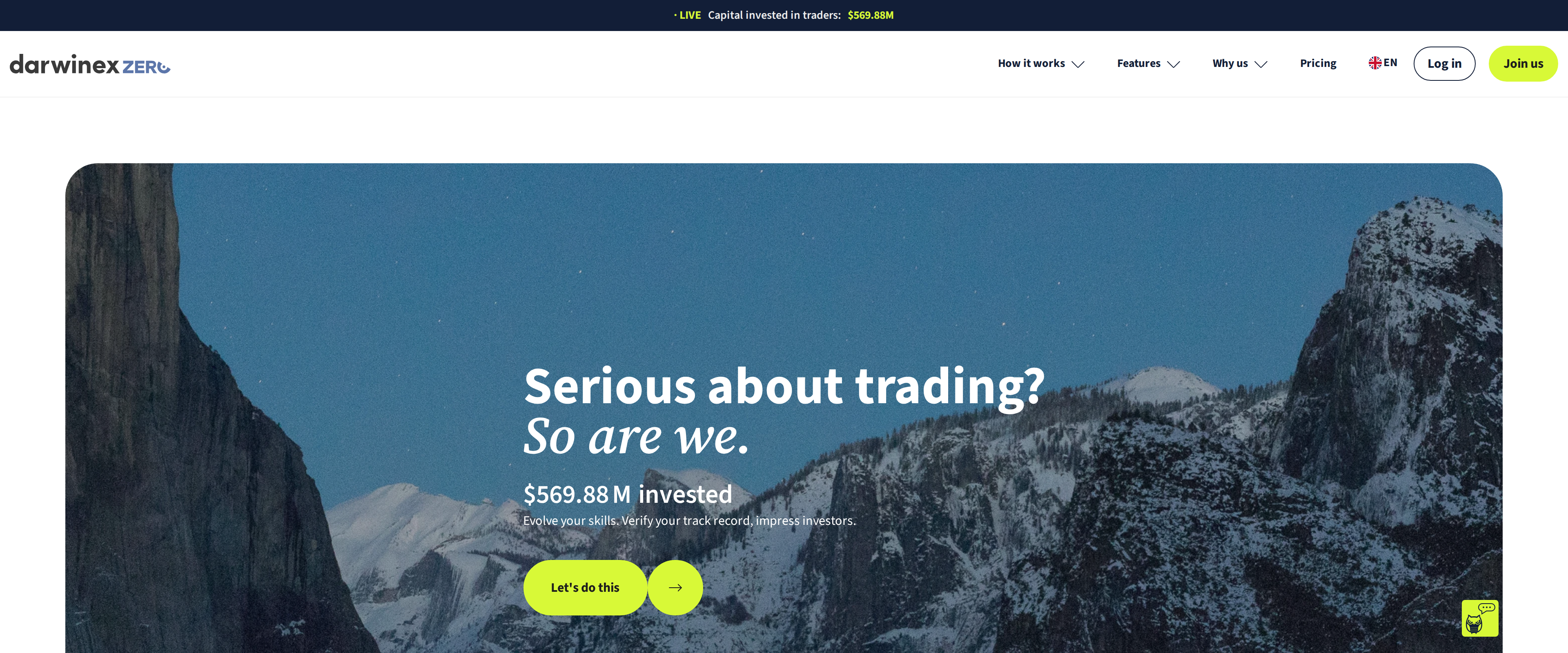Darwinex Zero: Serious about trading? So are we. Evolve your skills, verify your track record, impress investors